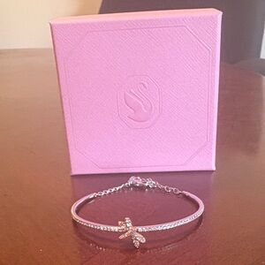 Swarovski Silver Bracelet with Crystal Dragonfly